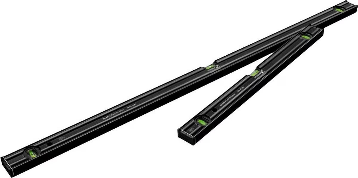 Stabila Dark Shadow 20032 set di livelle a bolla d'aria 60 cm, 120 cm 0,5 mm/m