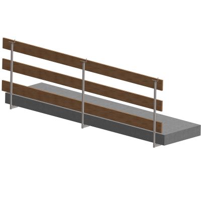 PARAPETTO A MORSA CON BASCULA, H100, AP.80CM (mh11) - Promozione 10 PZ