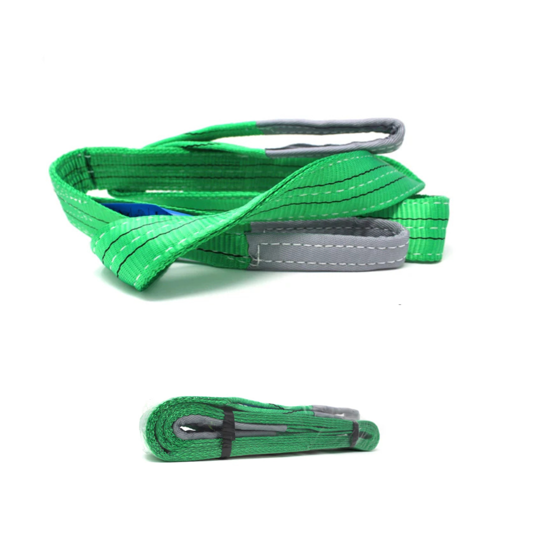 NR° 4 FASCE DI SOLLEVAMENTO 2 TON VERDI DI ALTA QUALITÀ, IN POLIESTERE PES LUNGHEZZA 4 M EN1492-1 CODICE LVS ES20004