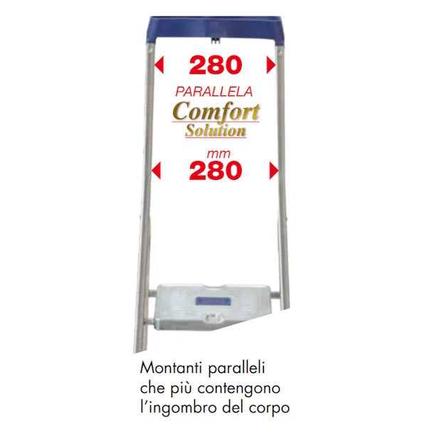 Facal Scala in Alluminio Gamma Maxi 4 Gradini Portata massima 150 Kg Altezza 145 cm - GM/4M - Attrezzaturificio